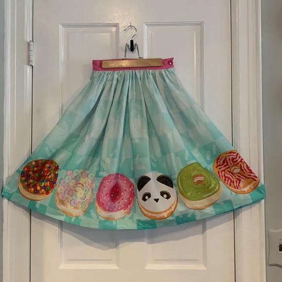 Unique Vintage Donut Swing Skirt XS - Picture 7 of 8